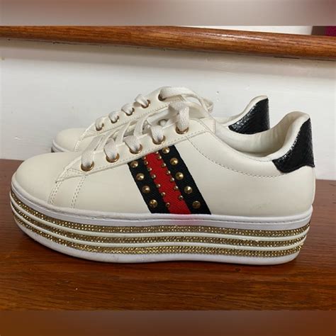 gucci tennis shoes womens replica|gucci look alike shoes.